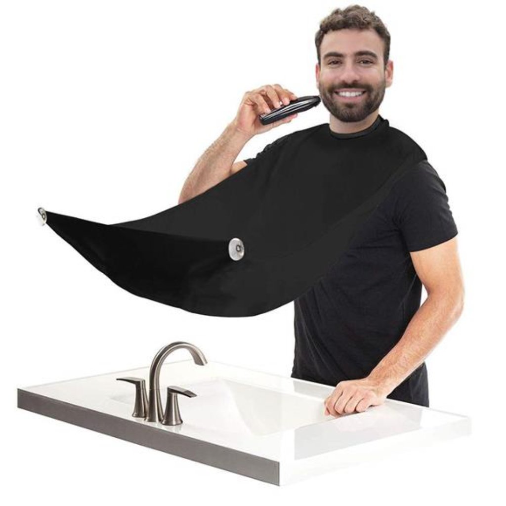 Tectake Beard Bib Apron, Mens Beard Hair Catcher For Shaving And Trimming, Non-S